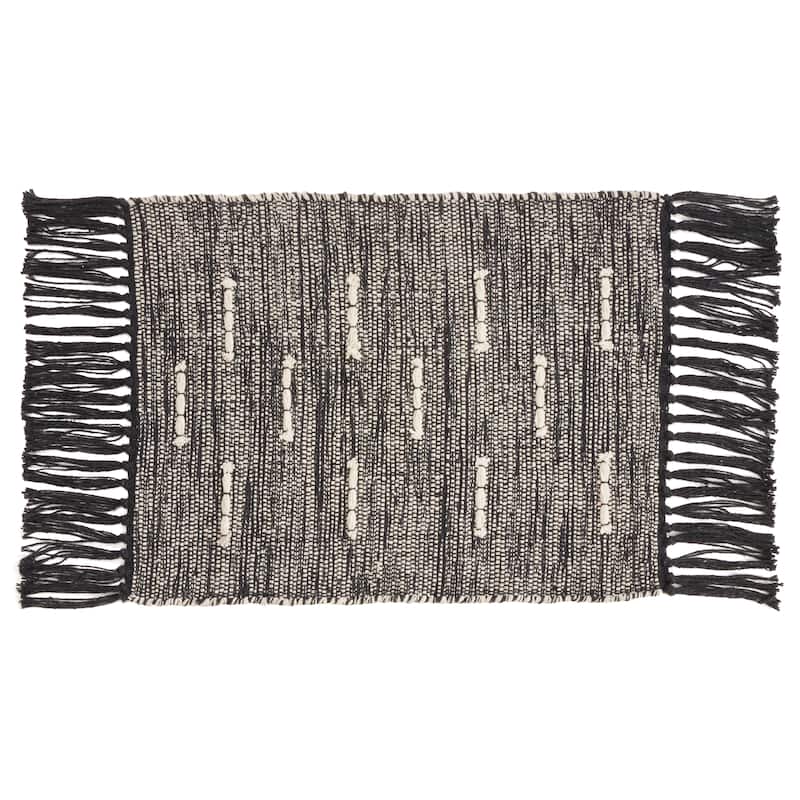 Cotton Placemats With Dashed Stitch Design (Set of 4)