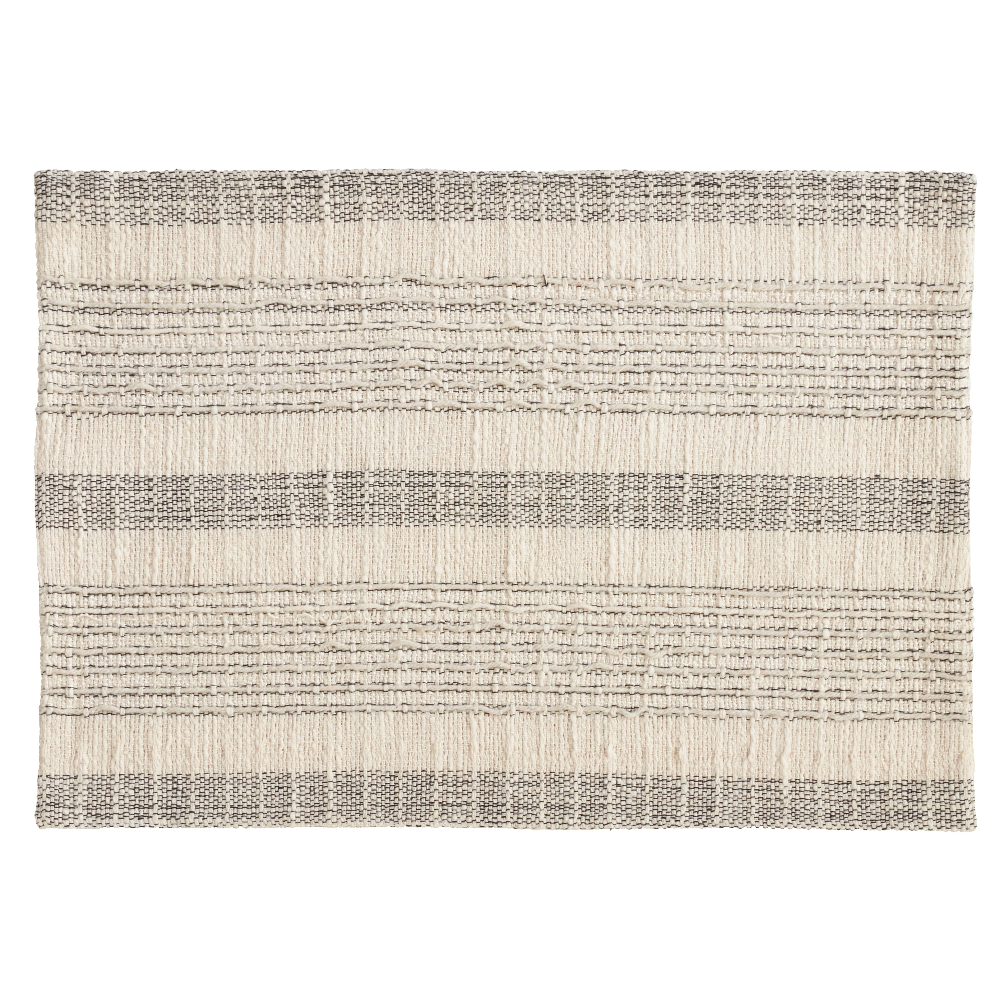 Striped Woven Cotton Table Placemats (Set of 4)