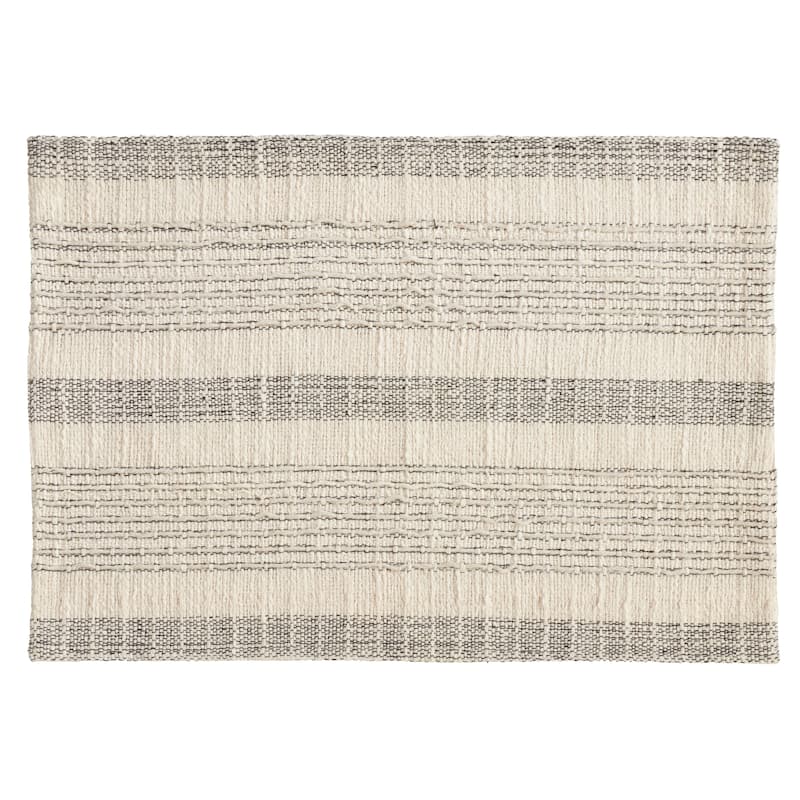 Striped Woven Cotton Table Placemats (Set of 4)