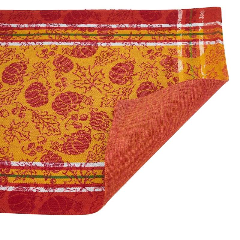 Jacquard Placemats With Pumpkin and Leaf Design (Set of 4)