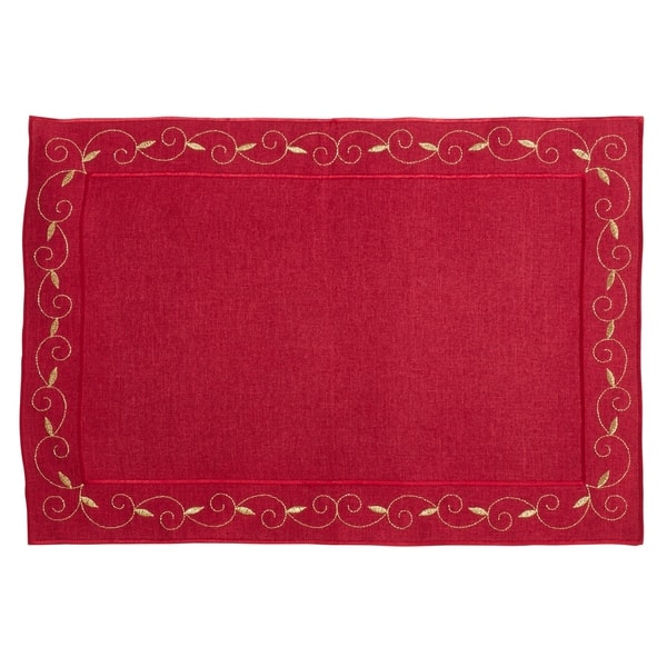 Holiday Placemats With Embroidered Design (Set of 4) Bed Bath