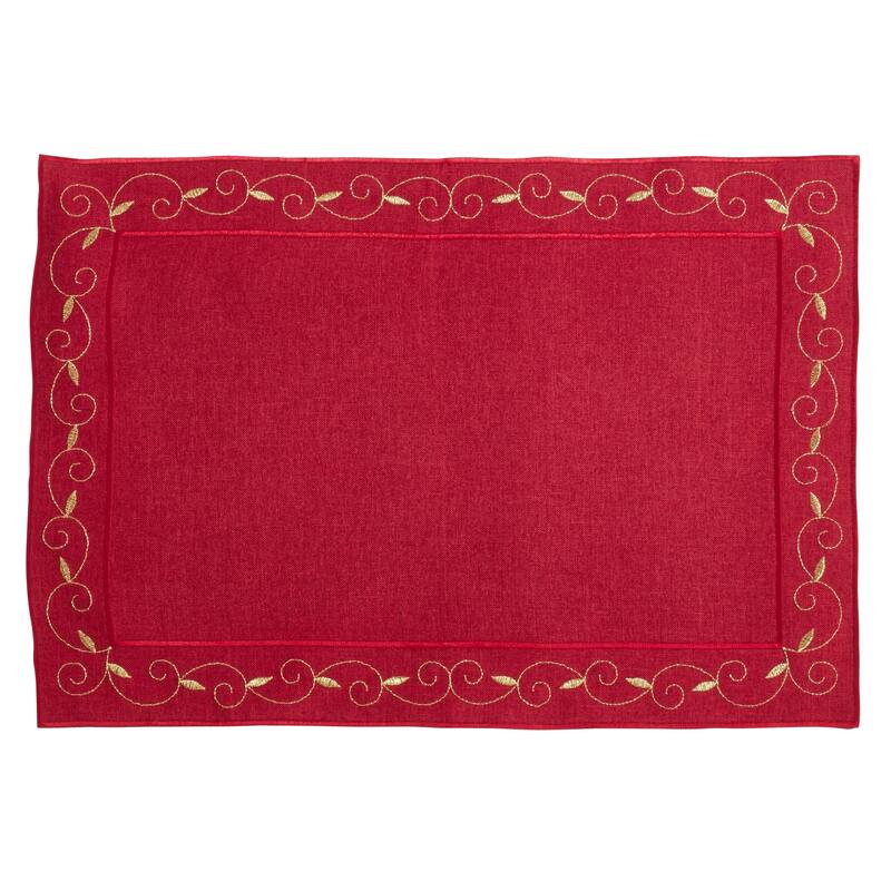 Holiday Placemats With Embroidered Design (Set of 4)