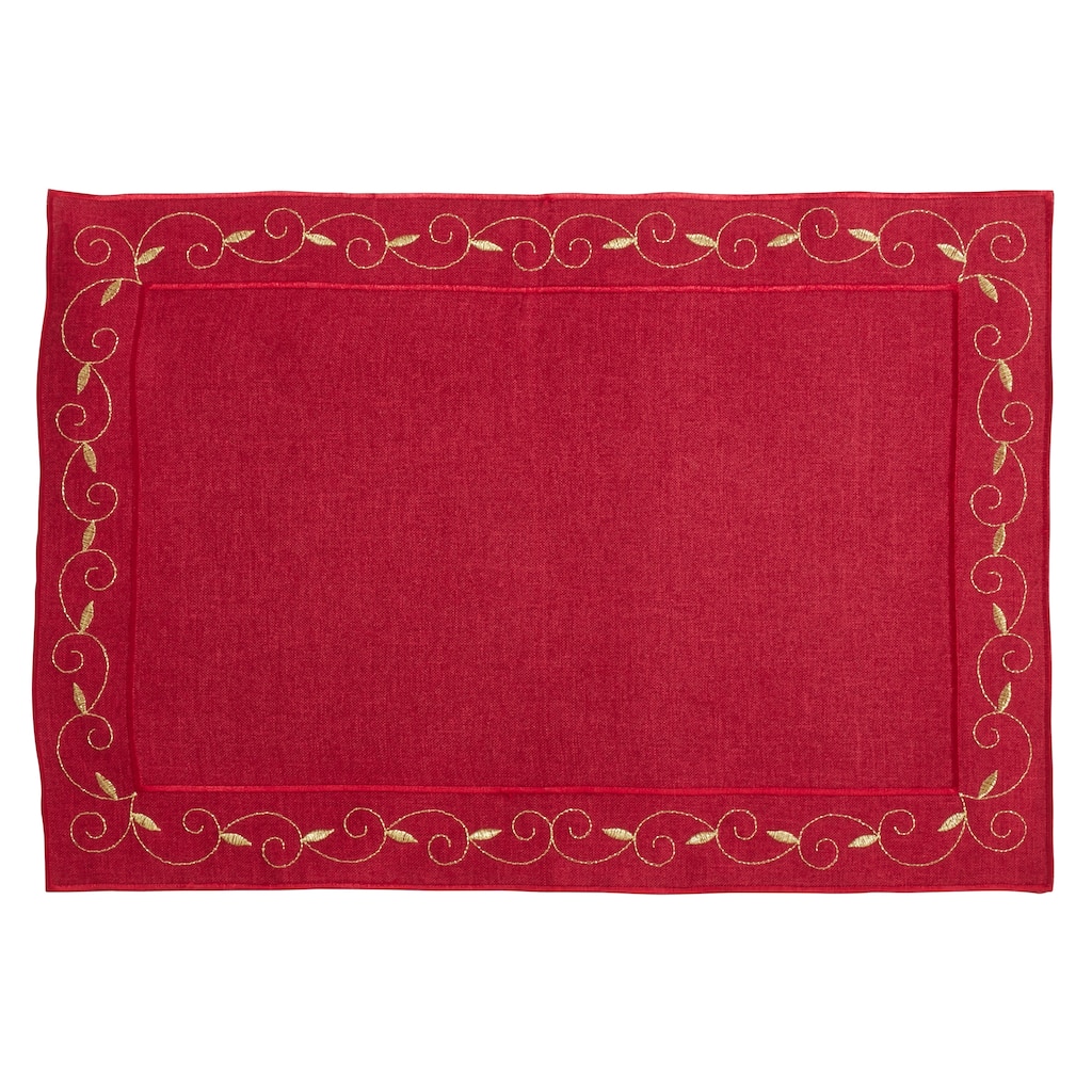 Holiday Placemats With Embroidered Design (Set of 4)