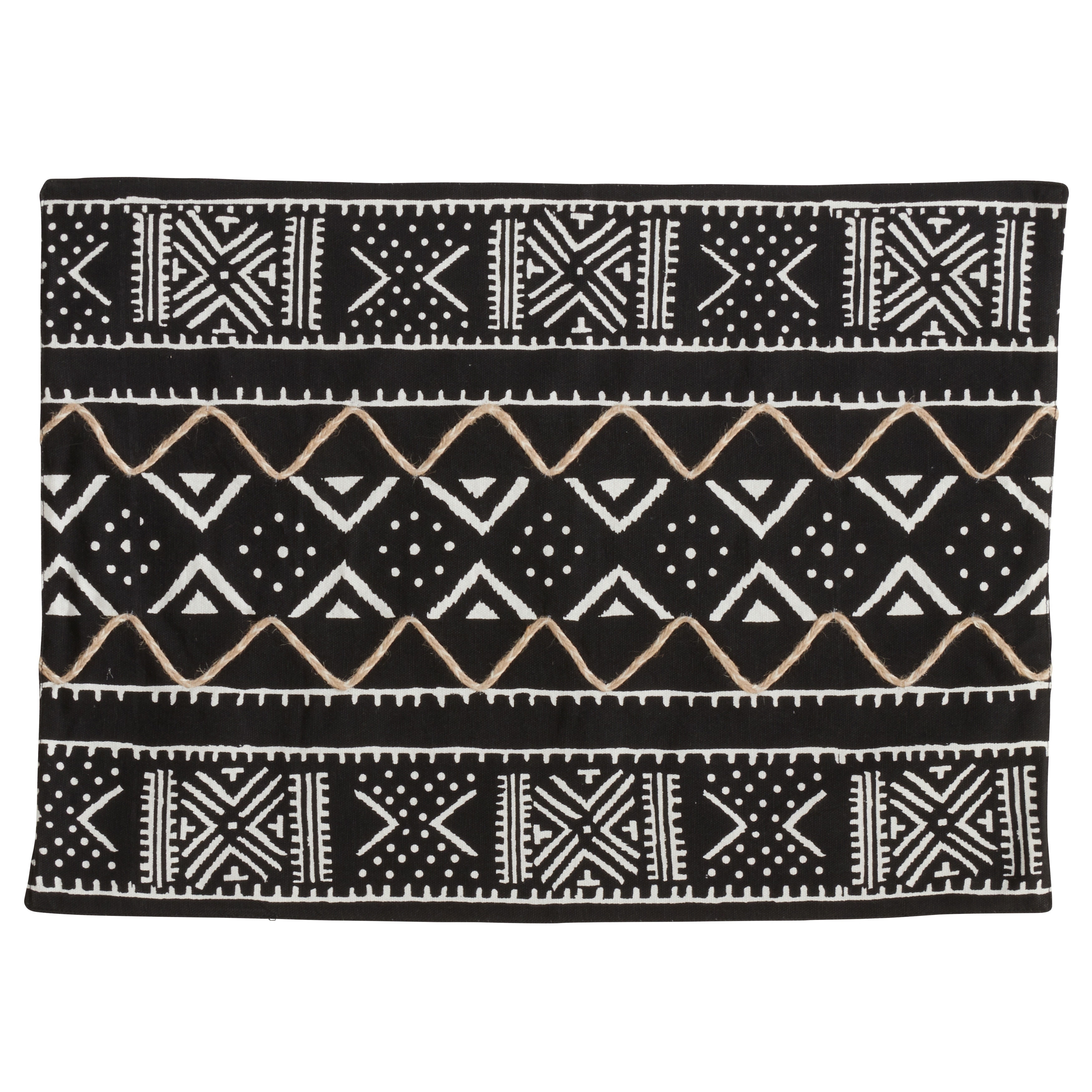 Saro Lifestyle Placemats With Mud Cloth Design (Set of 4)