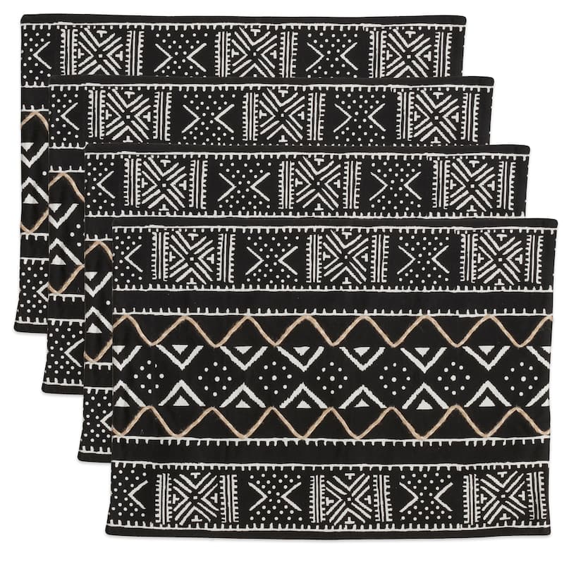 Placemats With Mud Cloth Design (Set of 4)
