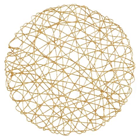 Round Placemats with Wire Nest Design (Set of 4)