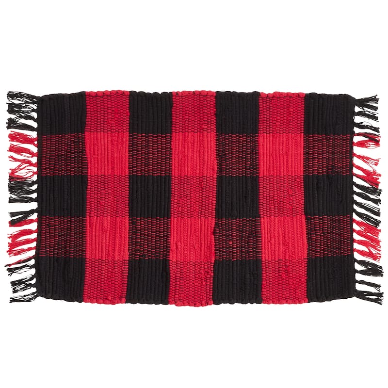 Chindi Buffalo Plaid Placemats (Set of 4) - Red - Set of 4