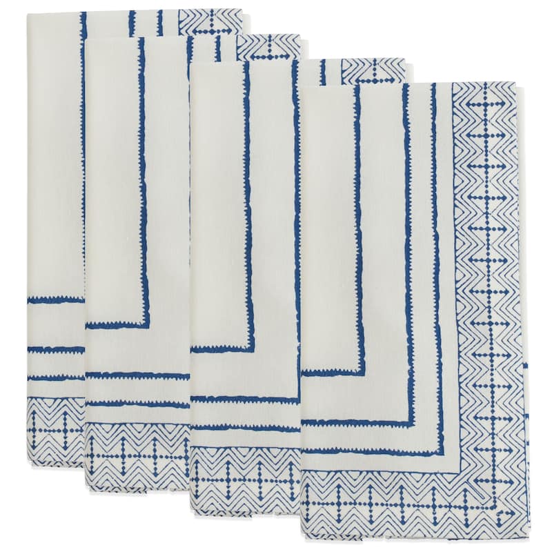 Cotton Napkins With Hand Block Print (Set of 4)