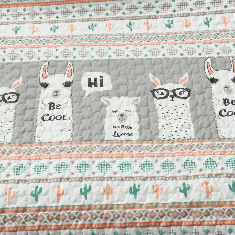 Lush Decor Llama Stripe 6 Piece Daybed Set
