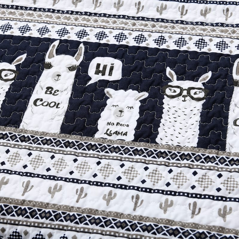 Lush Decor Llama Stripe 6 Piece Daybed Set