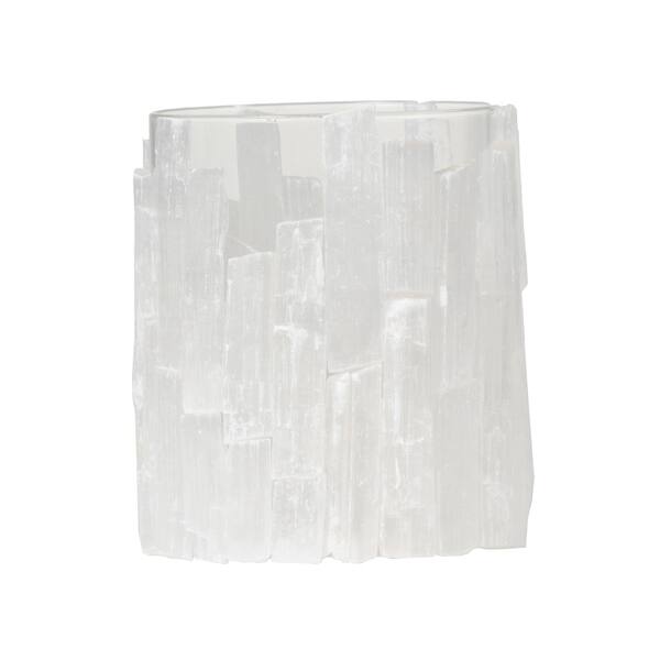 White 6-inch Crystal-like Selenite Lantern - Bed Bath & Beyond - 29660060