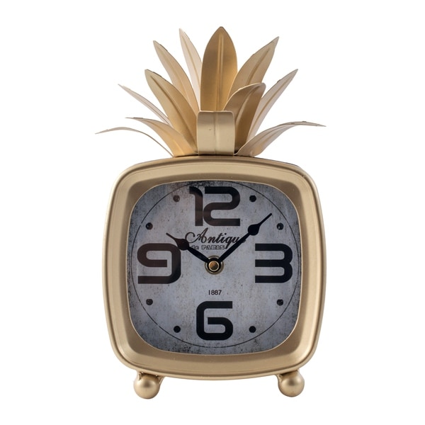 Gold 10-inch Vintage Pineapple Clock