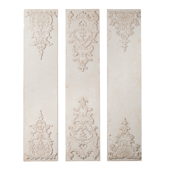 Shop Antique White 70-inch Wall Décor Panels (Set of 3) - Free Shipping ...