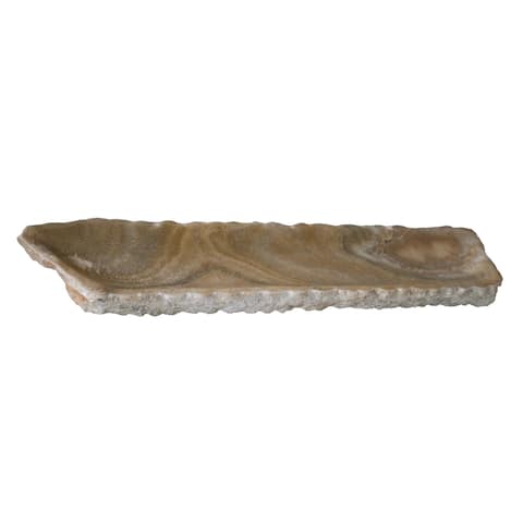 Brown Natural Onyx Textured Tray