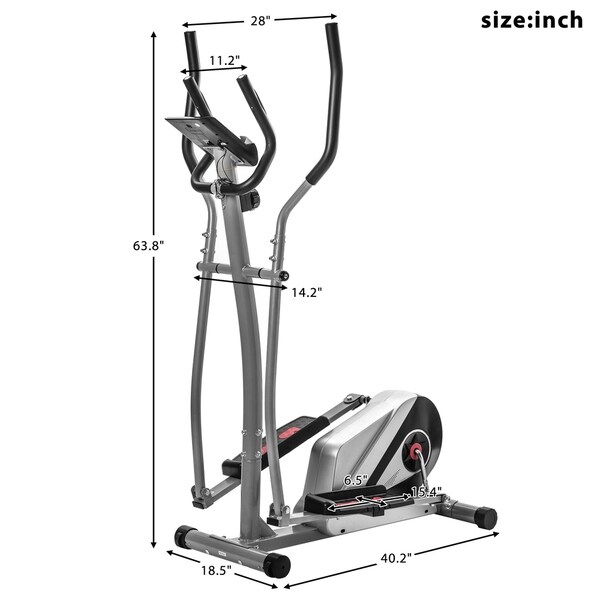 Merax Home Use Elliptical Trainer with LCD Monitor - Bed Bath