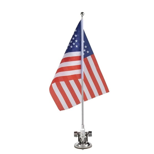 American US Flag with Metal Stand and Suction Cup for Patriotic ...