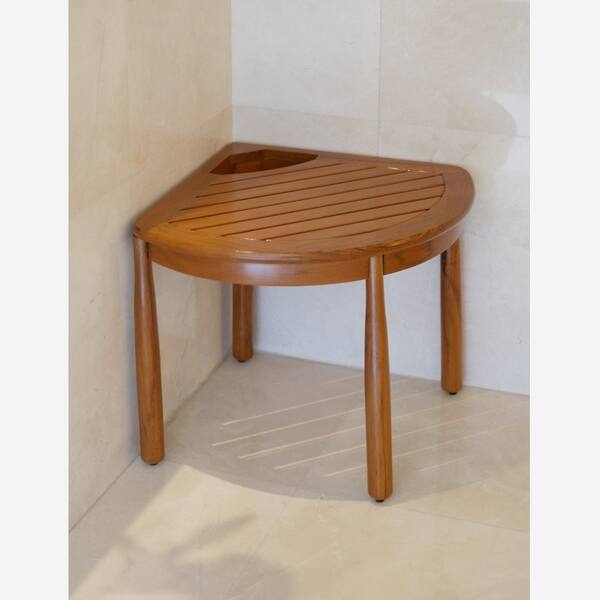 Shop Carson Carrington Taleryd Teak Corner Shower Stool On Sale
