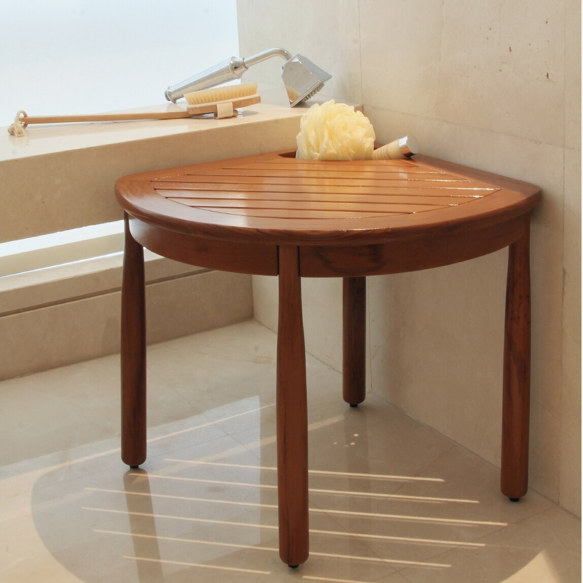 Shop Carson Carrington Taleryd Teak Corner Shower Stool On Sale