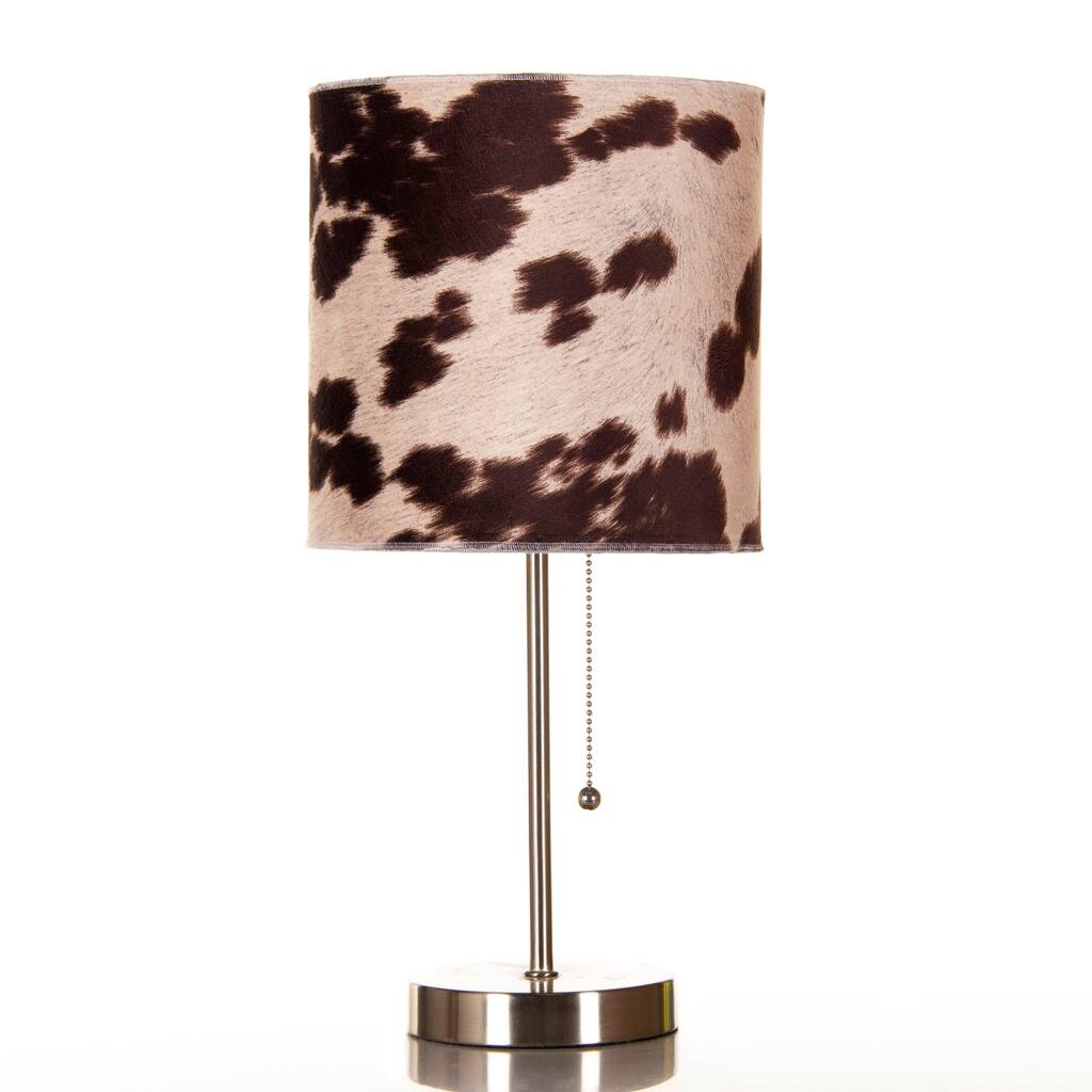 Brown Faux Cow Mod Lamp - N/A