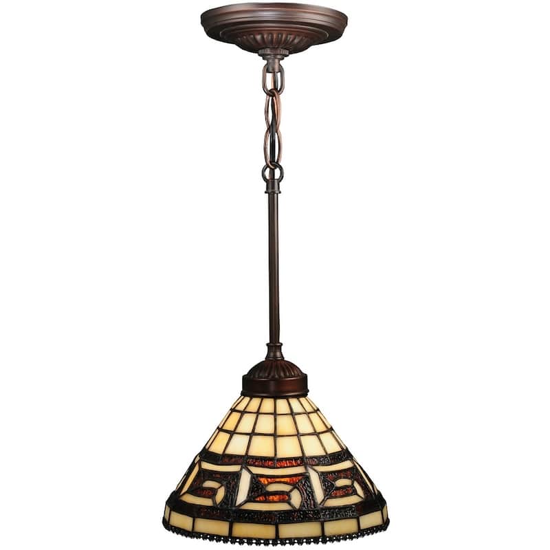 8"W Greek Key Mini Pendant