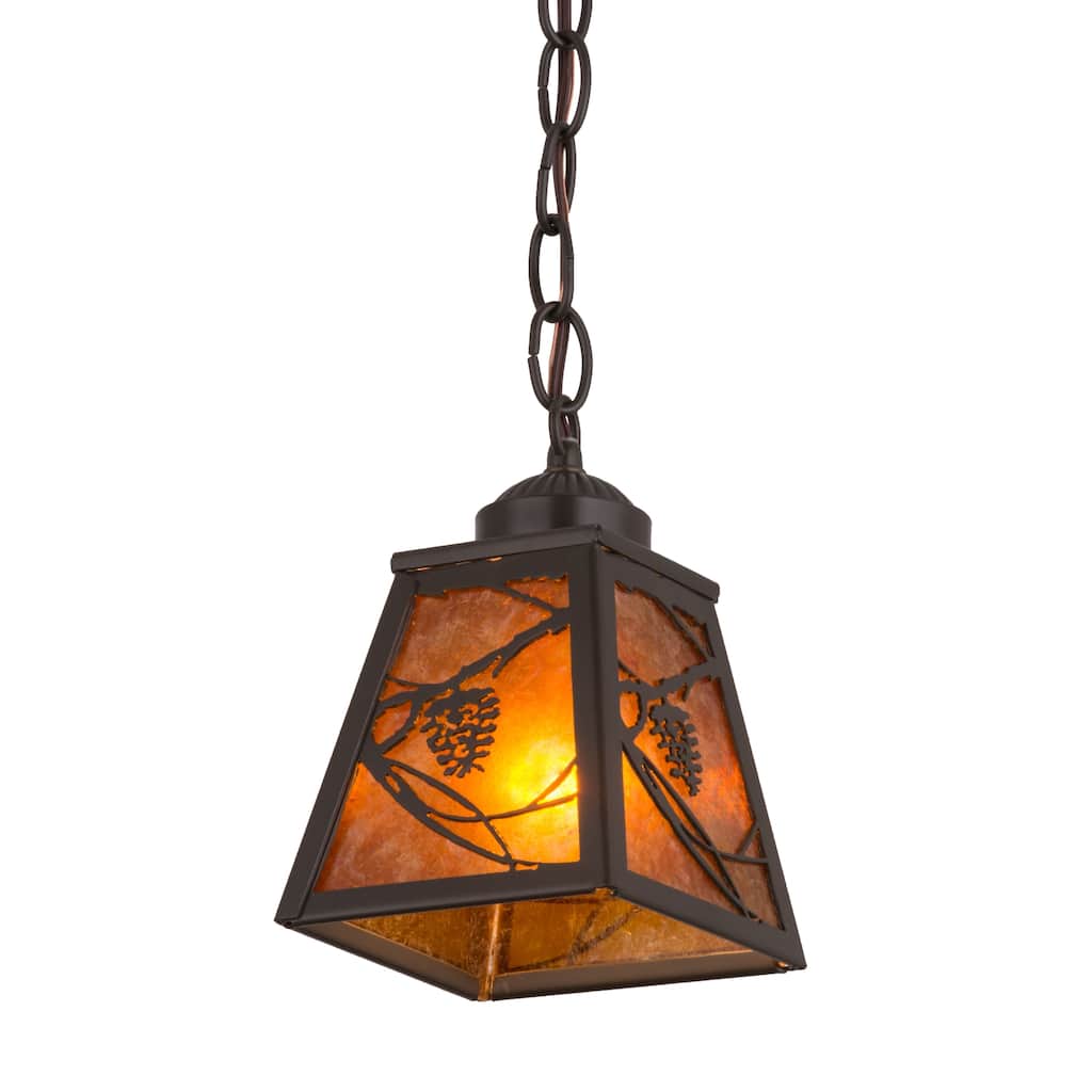 5"Sq Whispering Pines Pendant