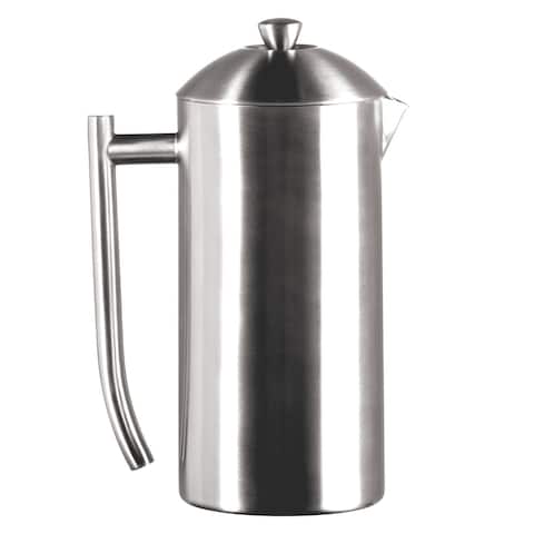 Frieling Double Wall Stainless Steel 36-Ounce French Press Coffee Maker Brushed