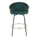 Claire Contemporary-Glam Velvet Counter Stool (Set of 2) - N/A - Thumbnail 8