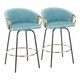 Claire Contemporary-Glam Velvet Counter Stool (Set of 2) - N/A - Thumbnail 15