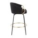 Claire Contemporary-Glam Velvet Counter Stool (Set of 2) - N/A - Thumbnail 2