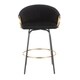 Claire Contemporary-Glam Velvet Counter Stool (Set of 2) - N/A - Thumbnail 7