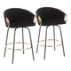 Claire Contemporary-Glam Velvet Counter Stool (Set of 2) - N/A - Thumbnail 0