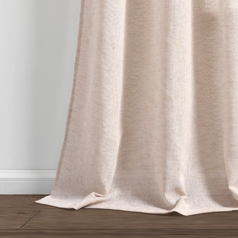 Lush Decor Ombre Stripe Grommet Sheer Window Curtain Panel Pair - 84" x 38" - 84" x 38"