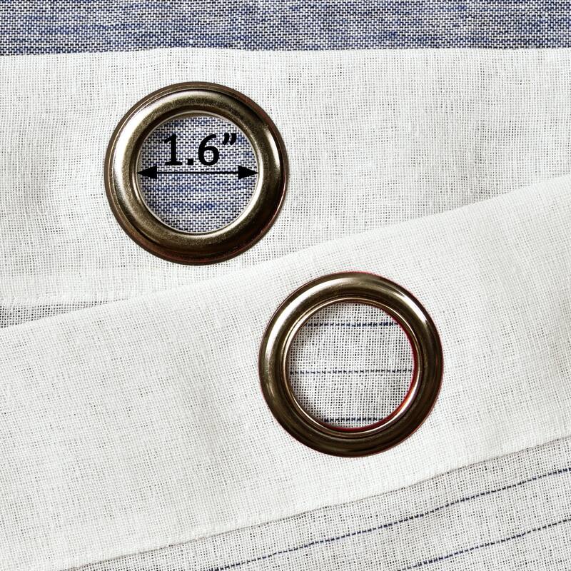 Lush Decor Ombre Stripe Grommet Sheer Window Curtain Panel Pair - 84" x 38" - 84" x 38"