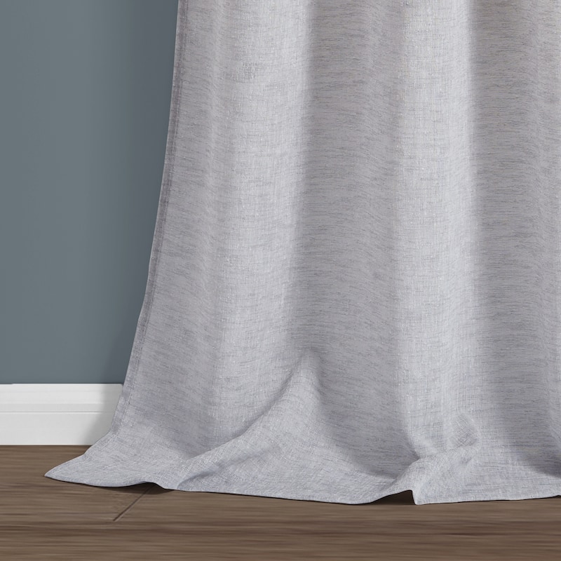 Lush Decor Ombre Stripe Grommet Sheer Window Curtain Panel Pair - 84" x 38" - 84" x 38"