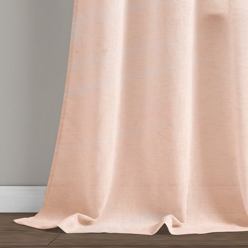 Lush Decor Ombre Stripe Grommet Sheer Window Curtain Panel Pair - 84" x 38" - 84" x 38"