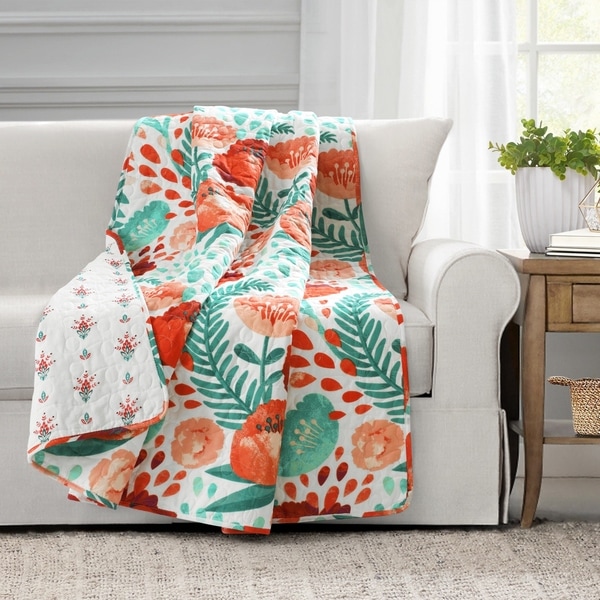 Lush Decor Poppy Garden Throw Blanket On Sale Bed Bath