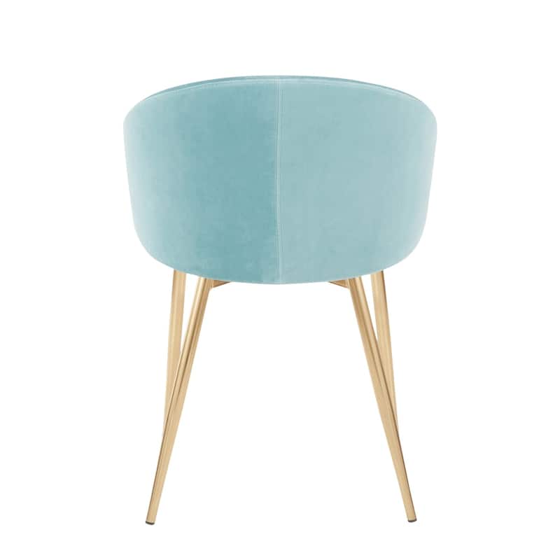 Silver Orchid Battista Glam Gold Upholstered Chair - N/A