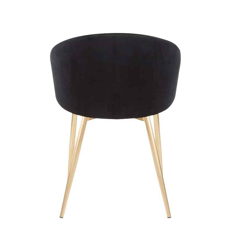 Silver Orchid Battista Glam Gold Upholstered Chair - N/A