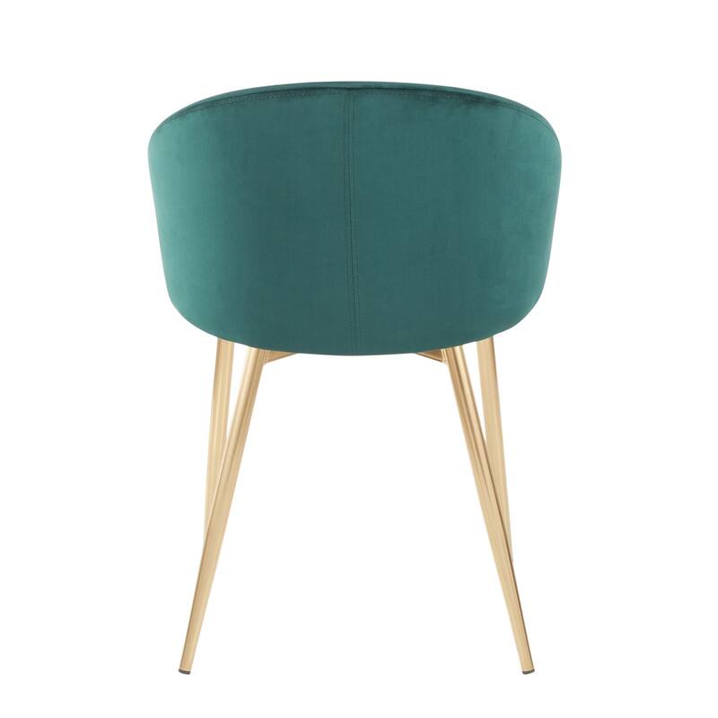 Silver Orchid Battista Glam Gold Upholstered Chair - N/A