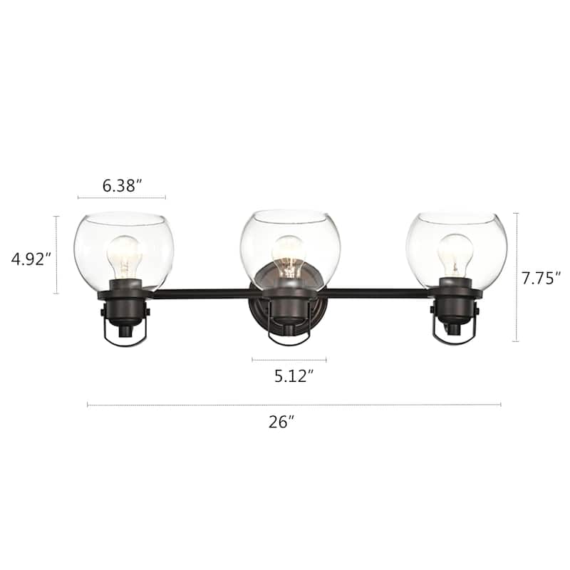 Copper Grove Pui 3-light Oil-rubbed Bronze Bath/Vanity Fixture