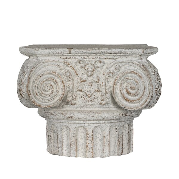 Classic Vintage Antique White Roman Column Wall Shelf