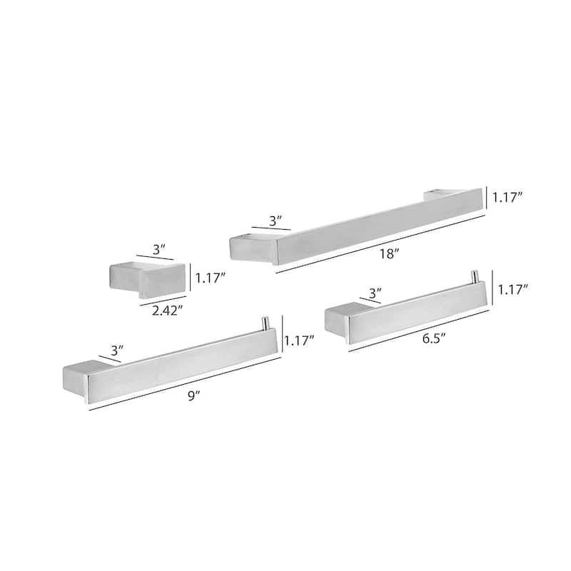 BOANN Sweden T304 Stainless Steel Bathroom Accessory Set 4 Piece