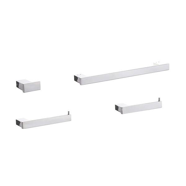 BOANN 4-Piece Sweden Brushed Nickel Decorative Bathroom Hardware Set BOANN 4-Piece Sweden Brushed Nickel Decorative Bathroom Hardware Set