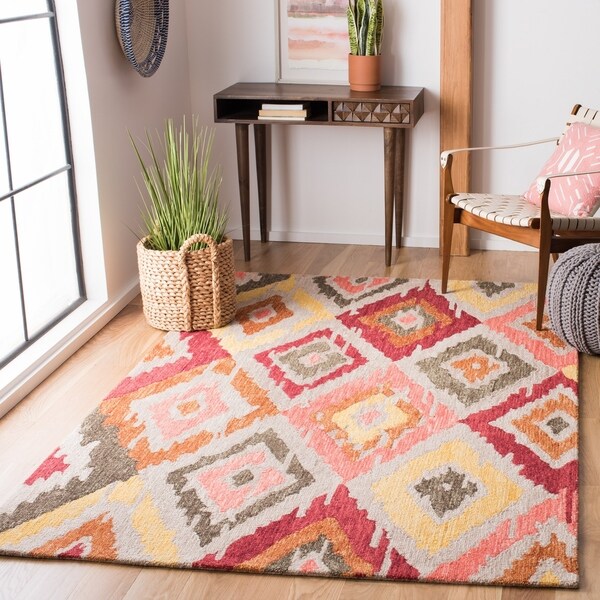 Safavieh Handmade Ikat Jesuina Contemporary Ikat Wool Rug