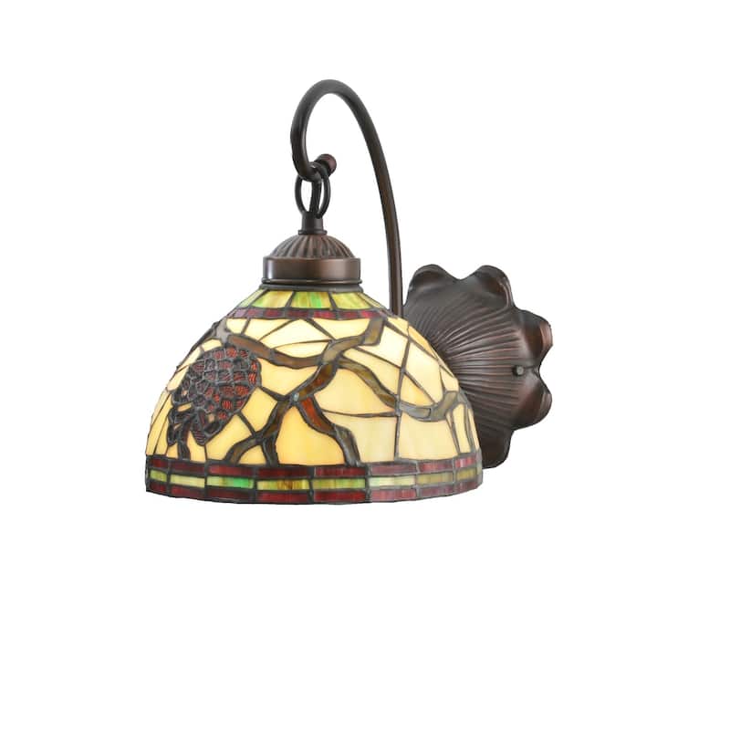 8" Wide Tiffany Pinecone Wall Sconce