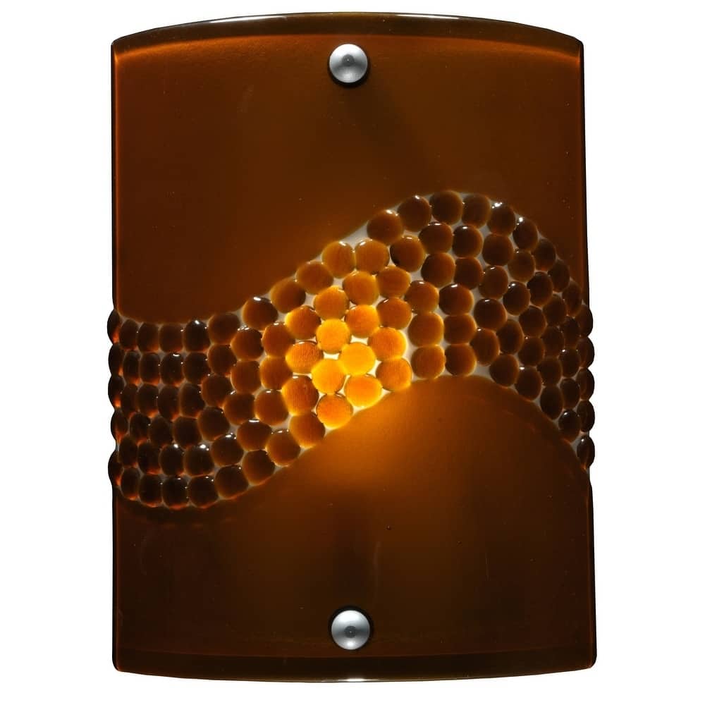 8.25"W Metro Fusion Amber Pietre Wall Sconce