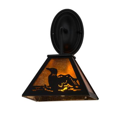 8" Wide Loon Curved Arm Wall Sconce