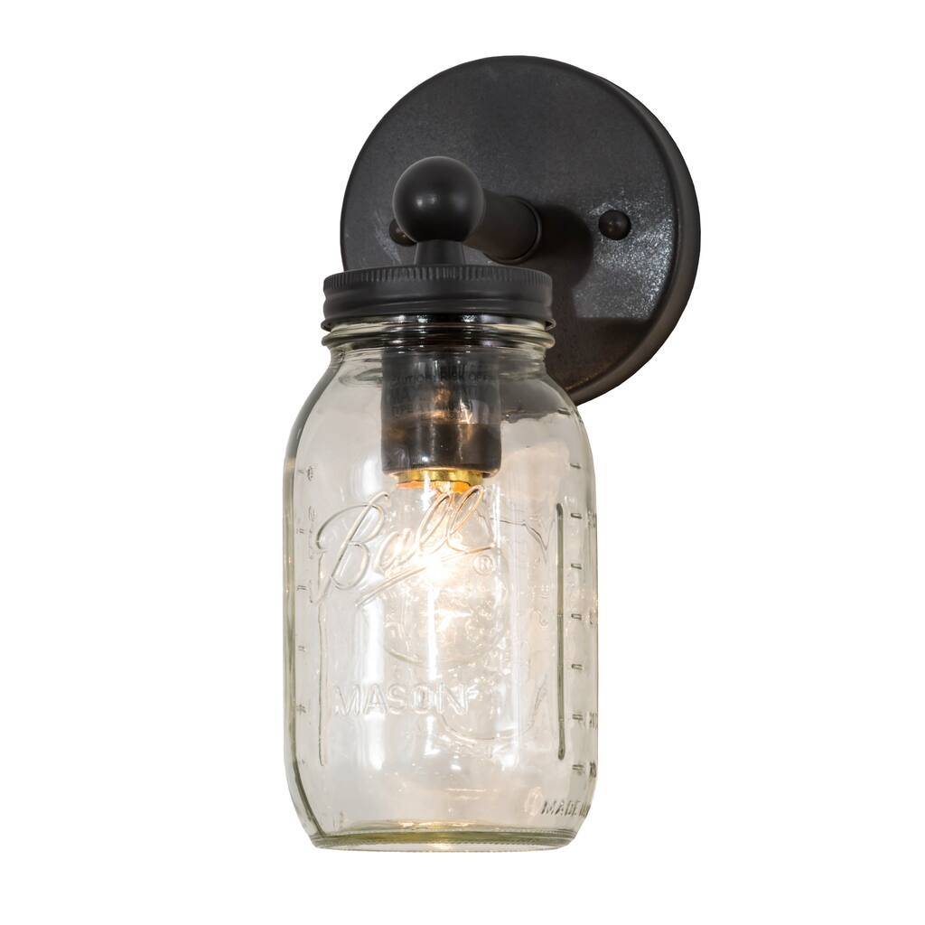 4.5"W Mason Jar Wall Sconce