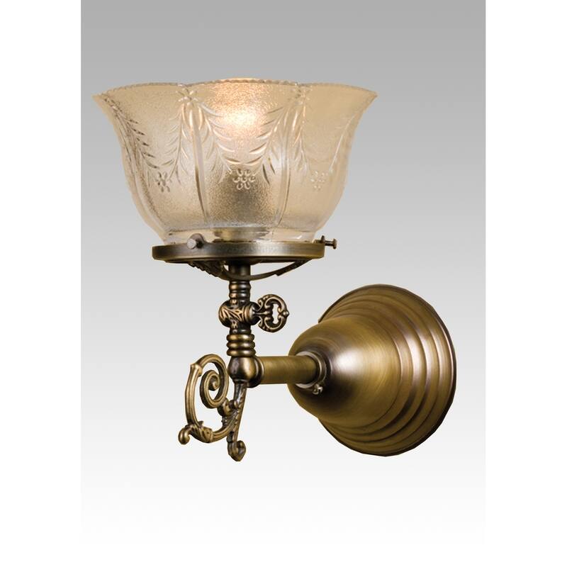 7.5" Wide Revival Auburn Wheat Gas Wall Sconce