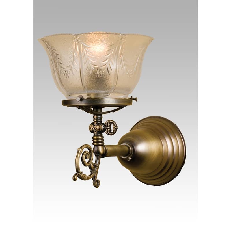 7.5" Wide Revival Auburn Wheat Gas Wall Sconce